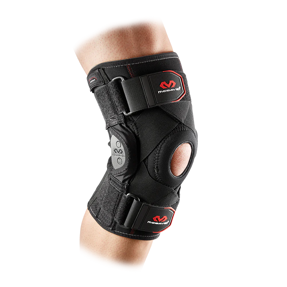 Knee Brace W/ Polycentric Hinges & Cross Straps