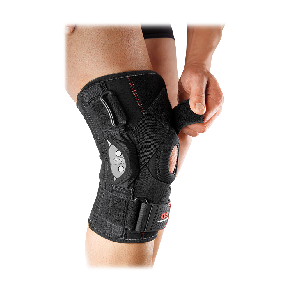 Knee Brace W/ Polycentric Hinges & Cross Straps